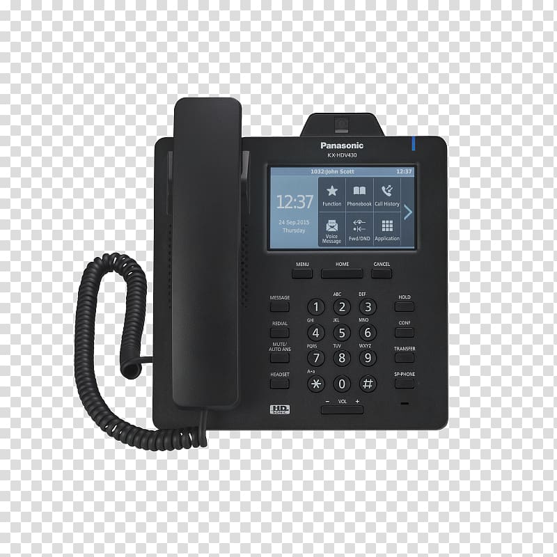 VoIP phone Panasonic 40buttons IP add-on module Telephone Session Initiation Protocol Panasonic HDUBPNKXHDV430NE, kx 80 transparent background PNG clipart