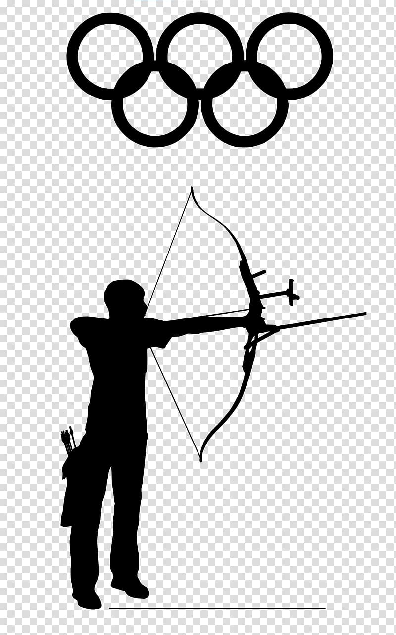 Olympic Games Archery Bow and arrow Olympic sports, Modern Competitive Archery transparent background PNG clipart