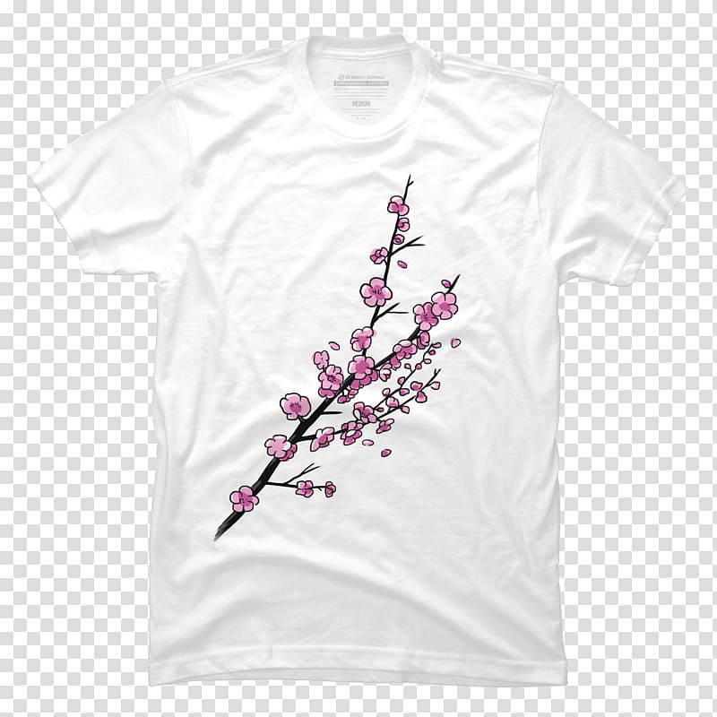 T-shirt Clothing Cherry blossom, maneki neko transparent background PNG clipart