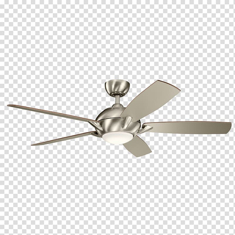 Brushed metal Ceiling Fans Stainless steel Blade, fan transparent background PNG clipart