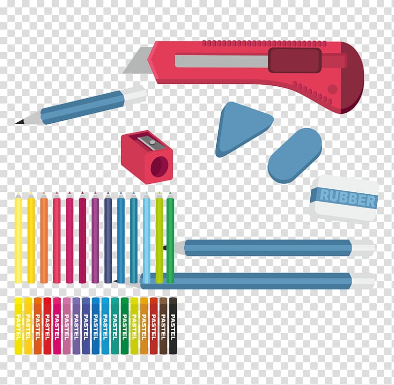 Eraser Graphic design Pencil, School supplies pencil eraser transparent background PNG clipart