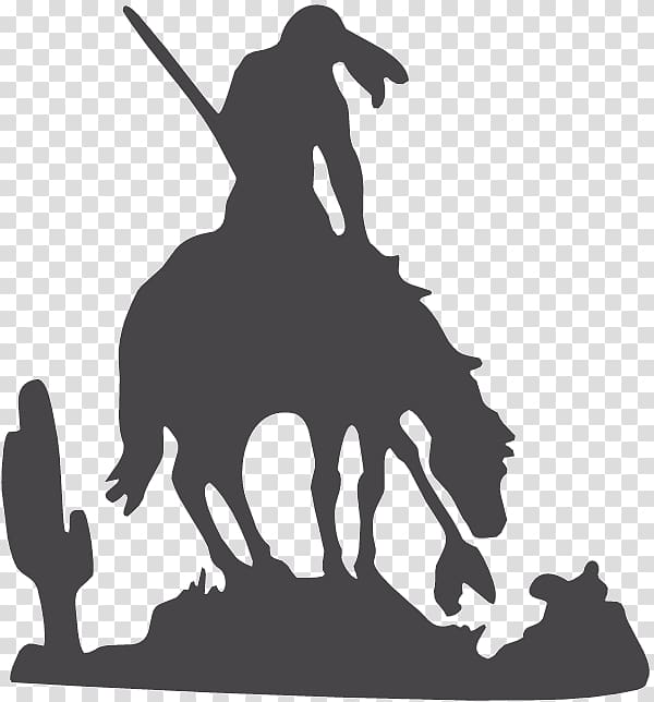 End of the Trail Horse Silhouette Native Americans in the United States, horse transparent background PNG clipart