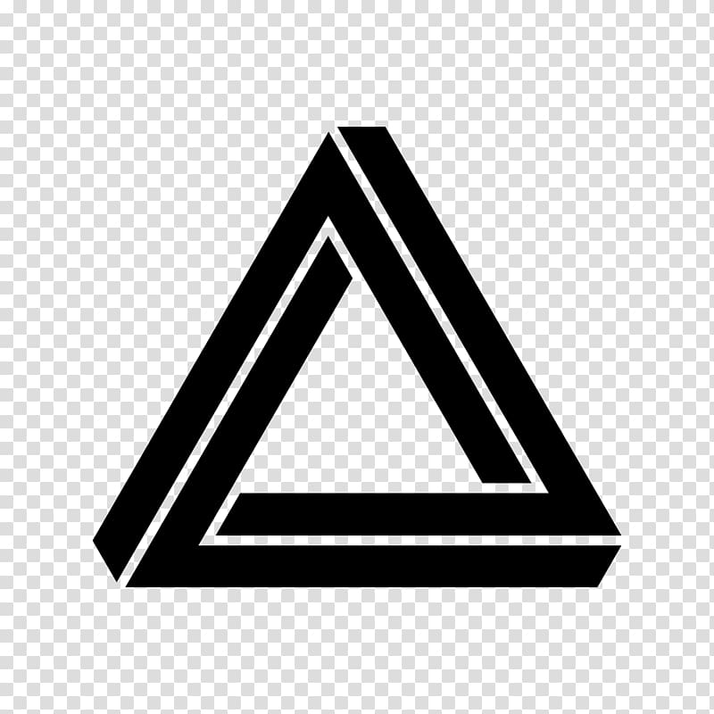 Penrose triangle, triangle transparent background PNG clipart