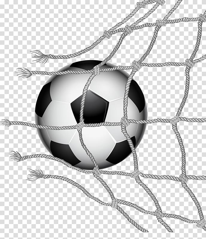 white and black soccer ball , The UEFA European Football Championship FIFA World Cup, Soccer ball crashed through the net transparent background PNG clipart
