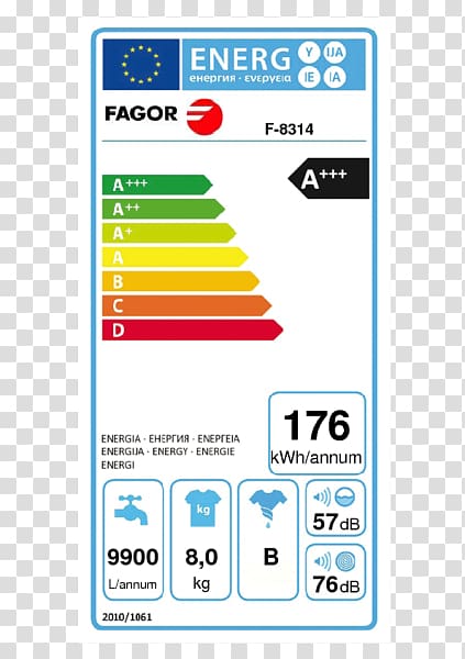 Washing Machines Refrigerator Dishwasher Miele Whirlpool Corporation, Energy label transparent background PNG clipart