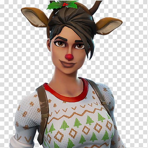 woman in reindeer costume illustration, Fortnite Battle Royale YouTube Ninja, the reaper fortnite transparent background PNG clipart