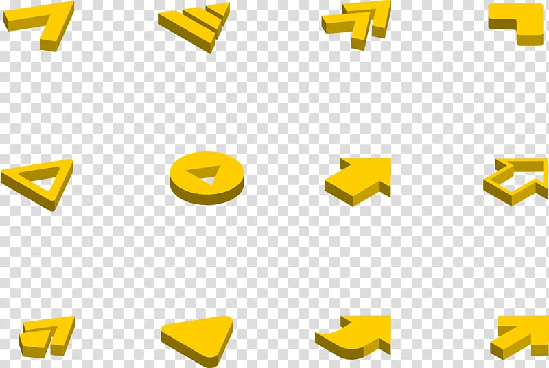 Arrow keys Icon, Yellow arrow direction transparent background PNG clipart