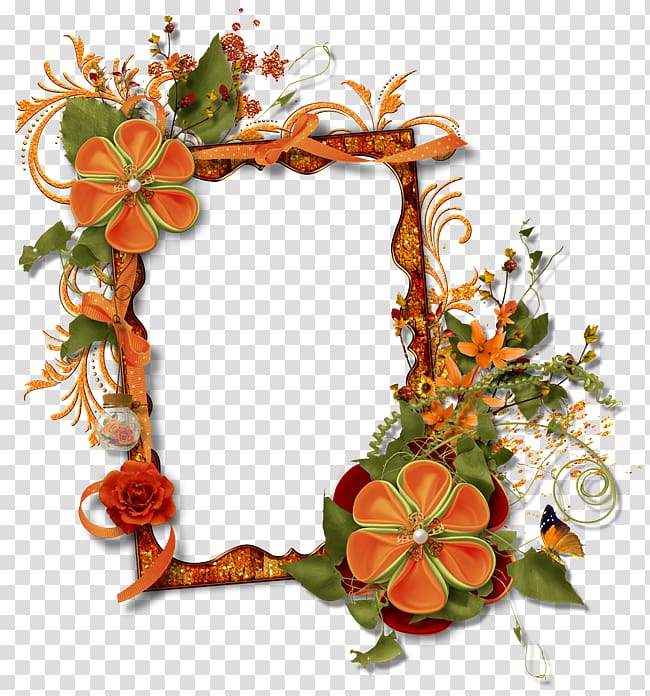 orange flower frame