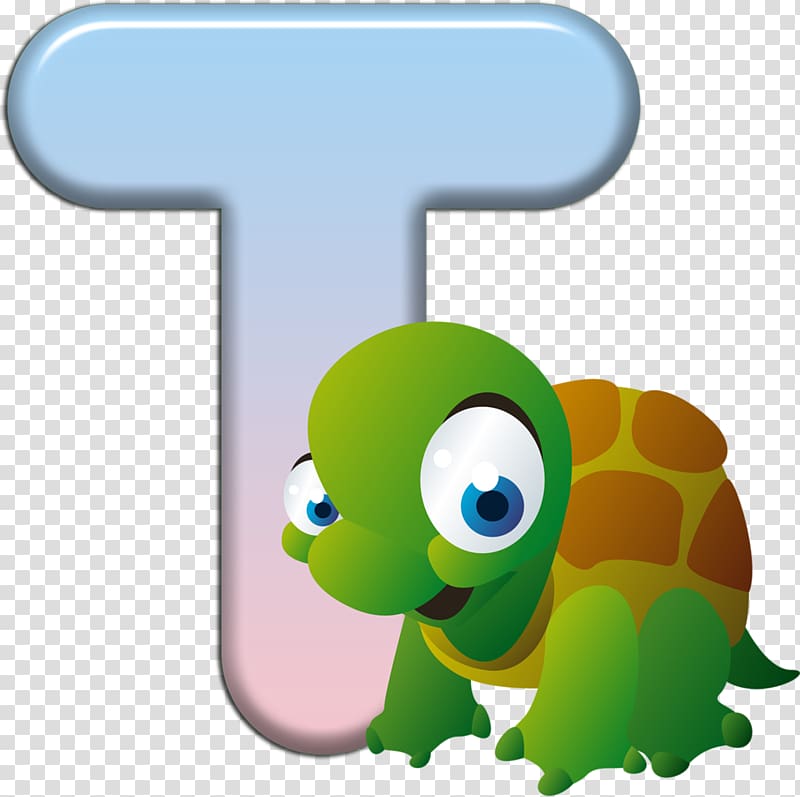 Turtle Letter Child, alfabeto animal zoo letters transparent background PNG clipart