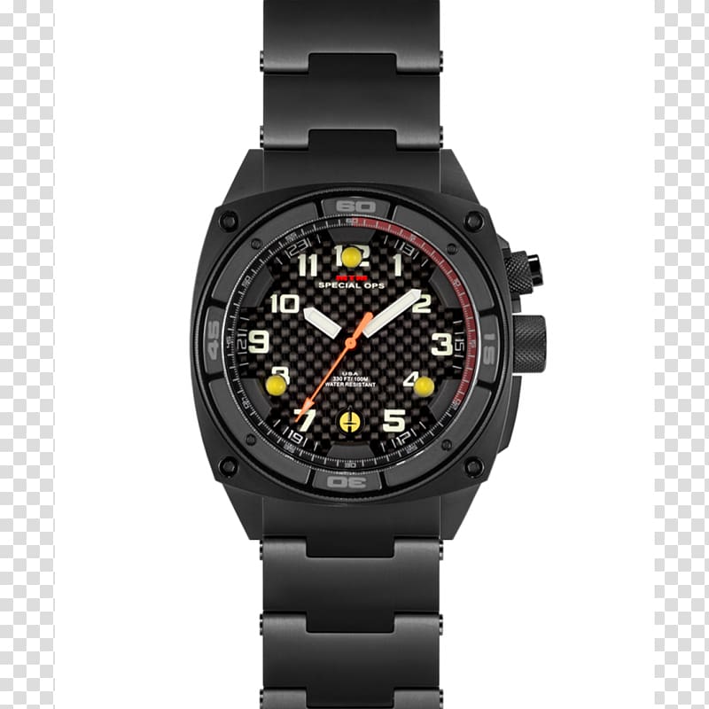 Watch MTM Special Ops Cobra Black falcon Chronograph, watches men transparent background PNG clipart