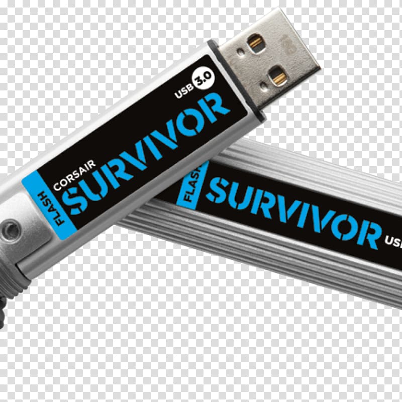 USB Flash Drives Corsair Flash Survivor Stealth USB 3.0 Flash memory, USB transparent background PNG clipart