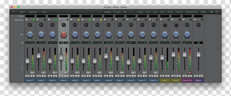 Audio Mixers Sound reinforcement system Electronics Recording studio, logic pro transparent background PNG clipart