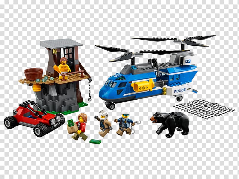 Amazon.com Lego City 60173 Police Mountain Arrest The LEGO Store, toy transparent background PNG clipart