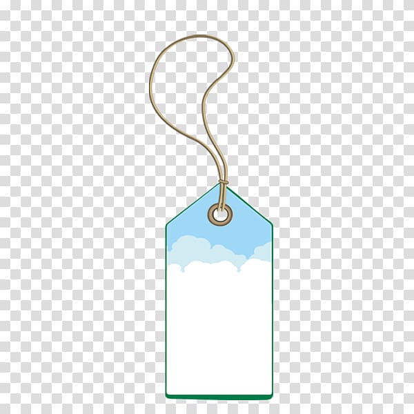 Blue Sales promotion, Hand-painted hanging tag transparent background PNG clipart