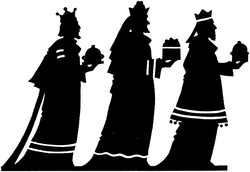 Adoration of the Magi Biblical Magi Epiphany Silhouette , Epiphany Sunday transparent background PNG clipart