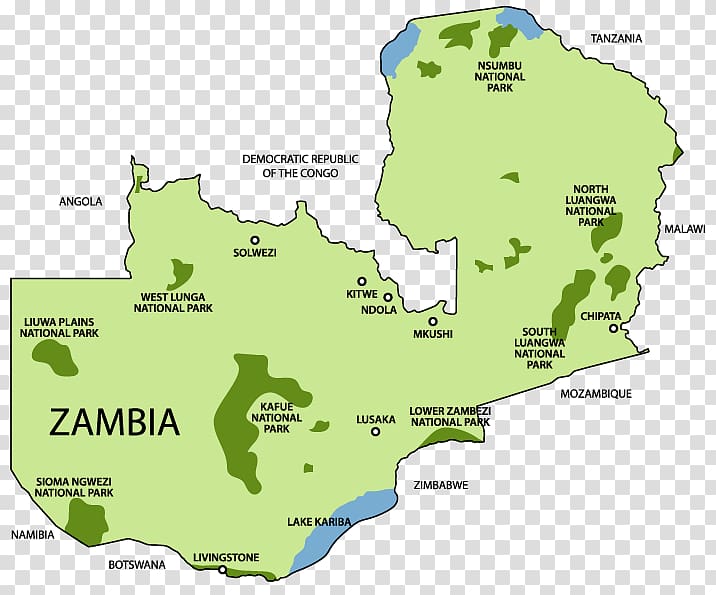 Nsumbu National Park Lusaka Livingstone Kafue National Park Mfuwe, map transparent background PNG clipart