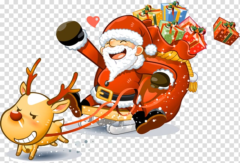 Santa Claus Reindeer Christmas , Santa Claus transparent background PNG clipart