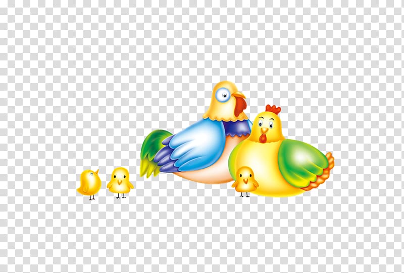 Chicken Rooster Turkey Duck, Cartoon chicken litter transparent background PNG clipart