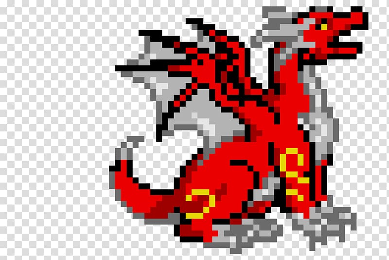 Pixel Art Dragon Drawing Pixel Transparent Background Png