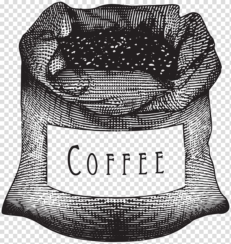 sack of coffee illustration , Coffee cup Tea Cafe Cream, Coffee Bag transparent background PNG clipart