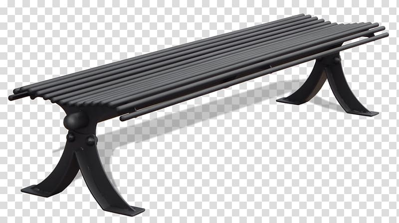 Street furniture Bench Steel Galvanization, the bench transparent background PNG clipart