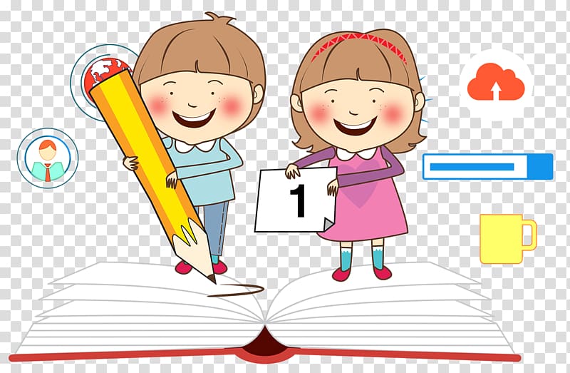 children studying clip art images