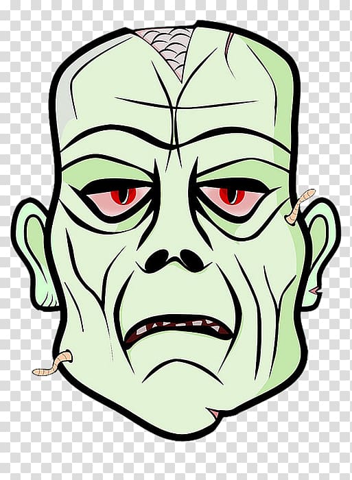 , Zombie Head transparent background PNG clipart