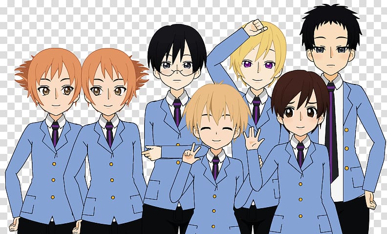 Ouran High School Host Club Haruhi Fujioka Anime Host and hostess clubs Funimation, Anime transparent background PNG clipart