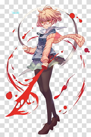 Free download, Mirai Kuriyama Beyond the Boundary Anime Akihito Kanbara  Manga, Anime transparent background PNG clipart