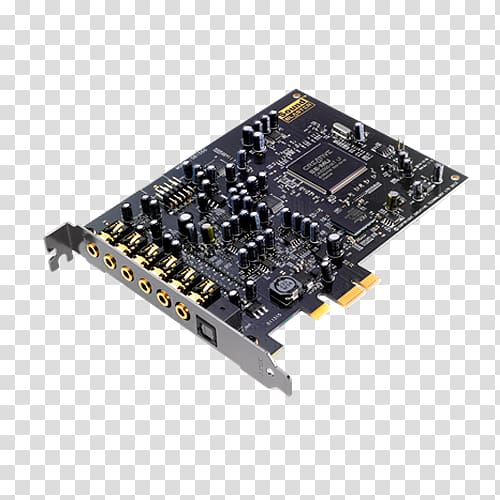 Sound Blaster Audigy Sound Cards & Audio Adapters Creative Technology PCI Express 7.1 surround sound, Computer transparent background PNG clipart