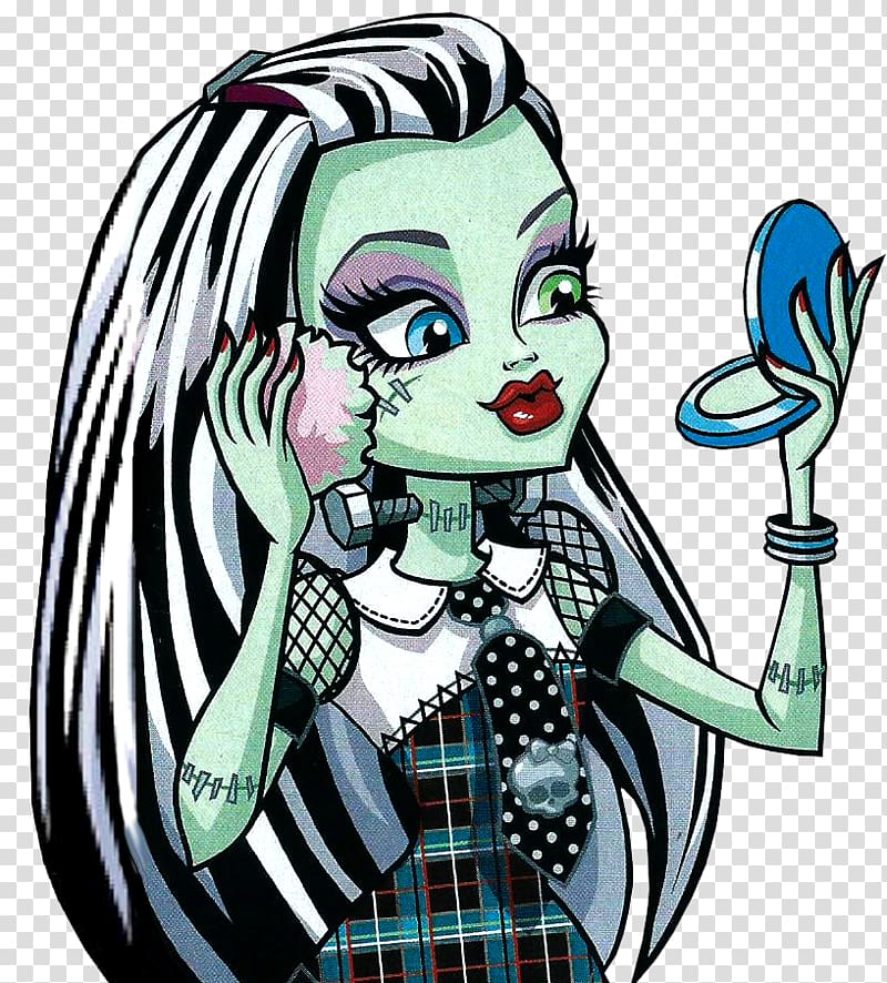 Frankie Stein Monster High Doll OOAK, doll transparent background PNG clipart