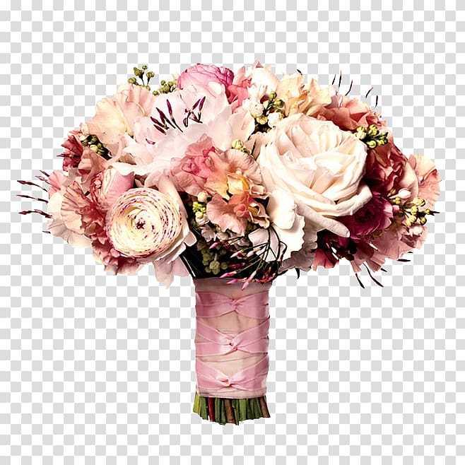 Flower bouquet Wedding Bride Pink, Bride holding flowers pink flowers transparent background PNG clipart