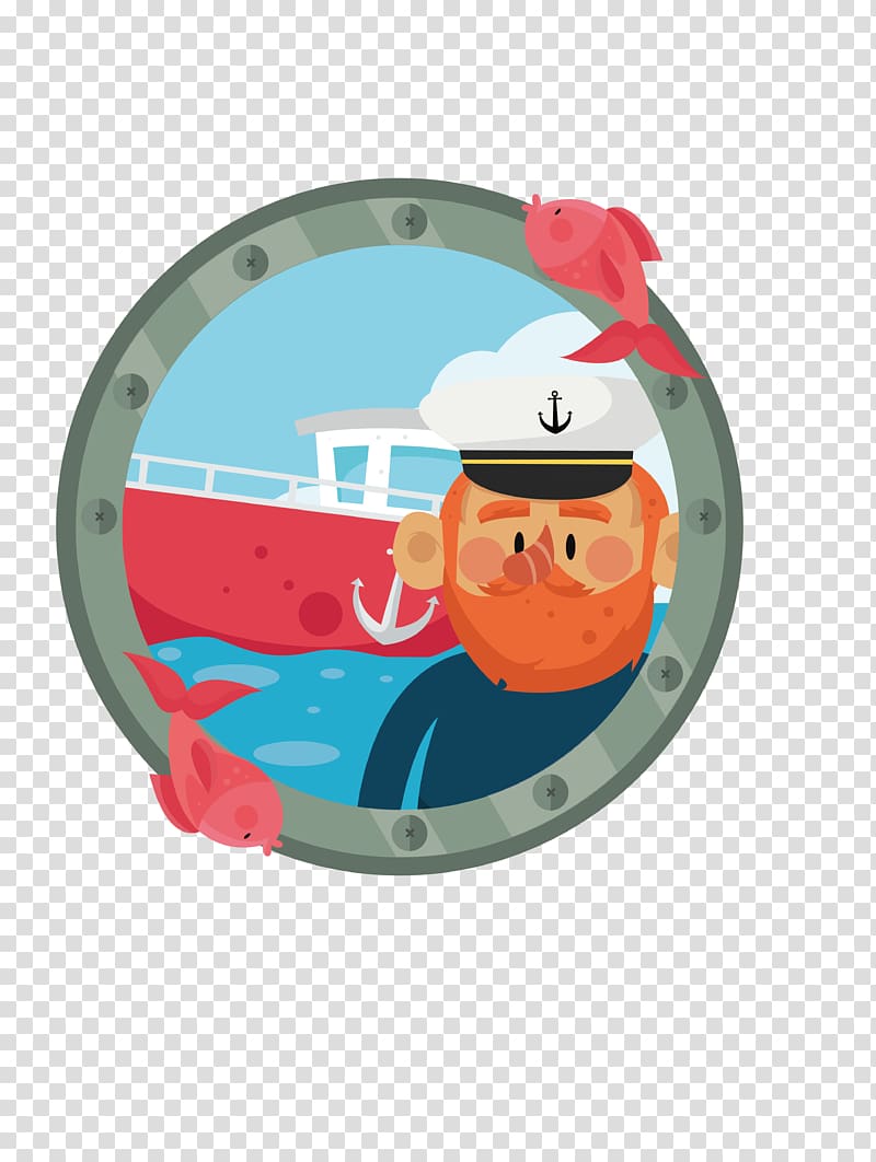 Sea captain Sailor Illustration, Captain of the sea Poster transparent background PNG clipart