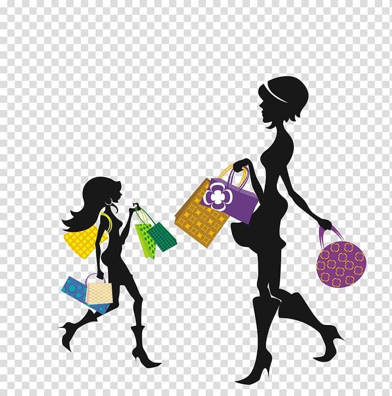 Online shopping Shopping Centre , Actress Shopping silhouette transparent background PNG clipart