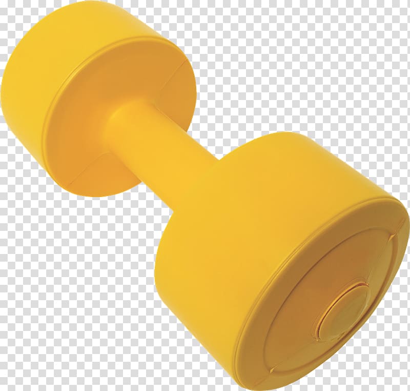 Dumbbell Physical fitness Yellow , material transparent background PNG clipart