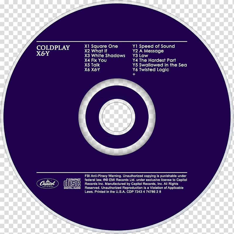 Compact disc X&Y Music Coldplay Phonograph record, coldplay transparent background PNG clipart