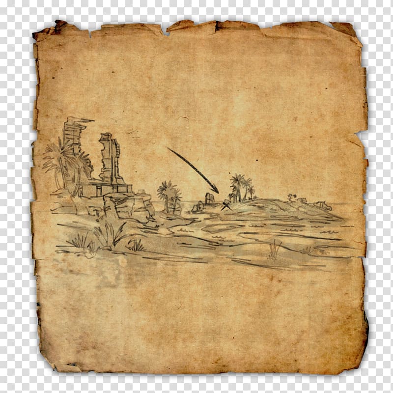 The Elder Scrolls Online The Elder Scrolls II: Daggerfall Treasure map, pirate map transparent background PNG clipart
