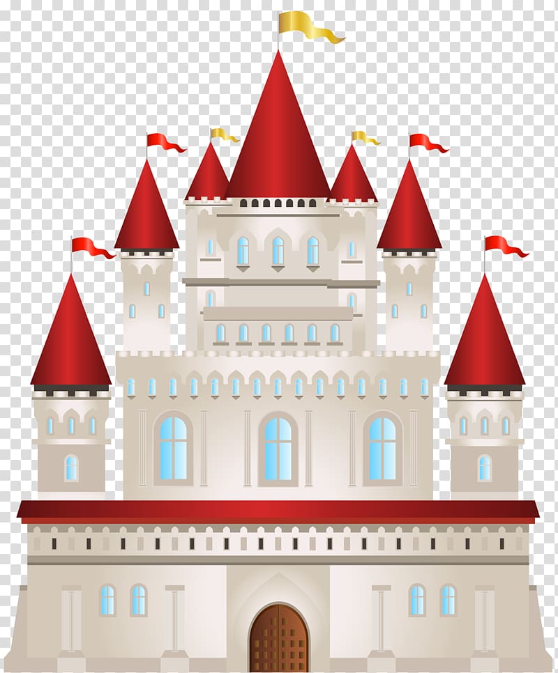 white and red castle, Castle , Castle transparent background PNG clipart