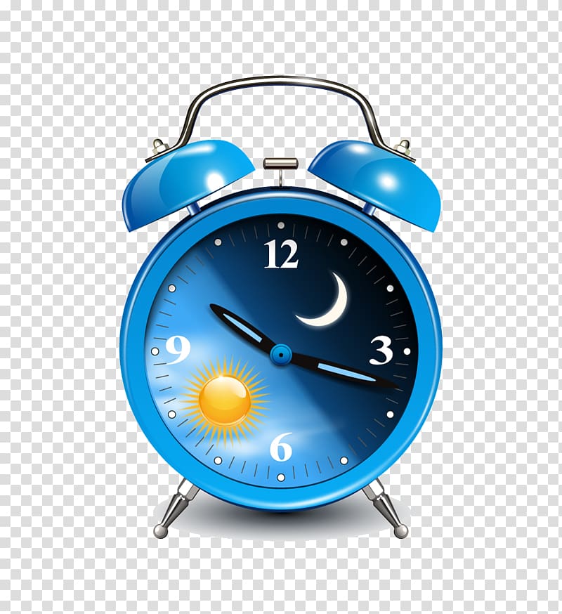 Sleep cycle Circadian rhythm Night Melatonin, Blue alarm clock transparent background PNG clipart
