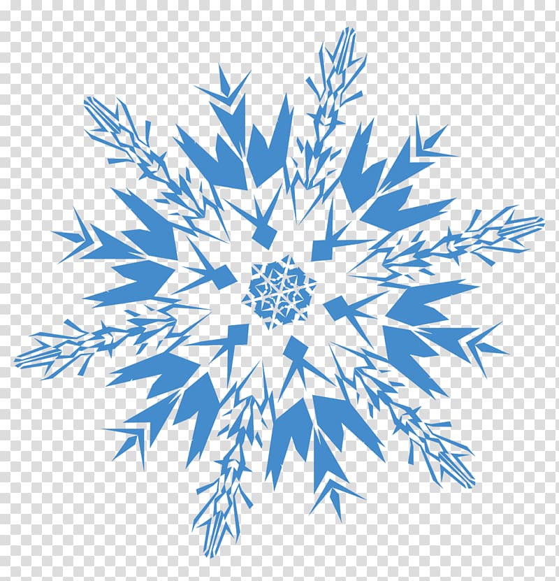 blue snowflake artwork, Snowflake , Snowflake transparent background PNG clipart