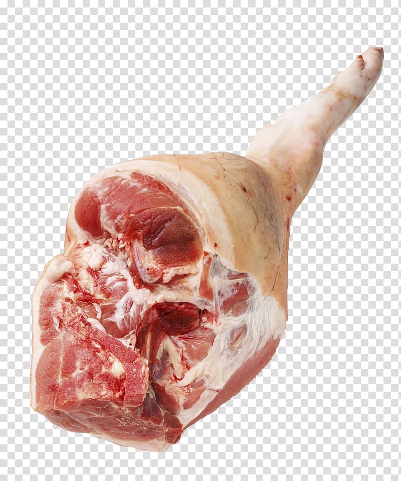 raw meat, Capocollo Ham Domestic pig Meat, Fresh pork legs in kind transparent background PNG clipart