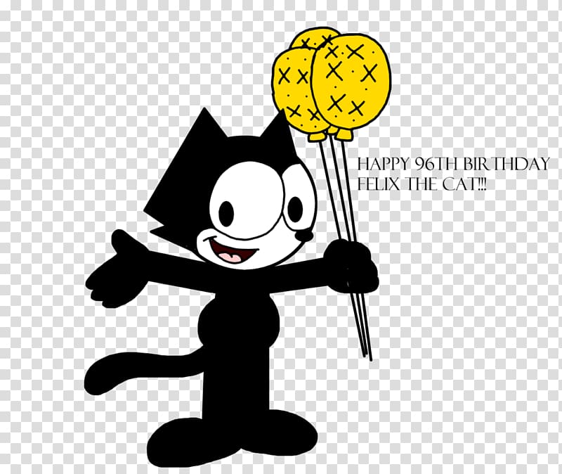 Felix the Cat Happiness Birthday, Cat transparent background PNG clipart