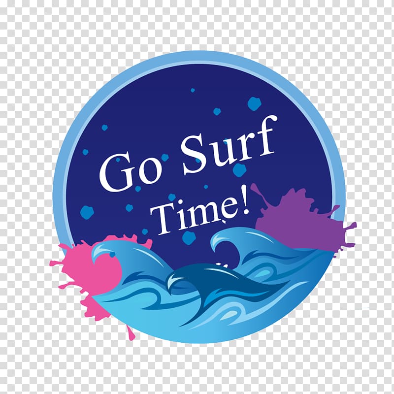 Surfing Circle Wind wave, Blue round surfing label transparent background PNG clipart