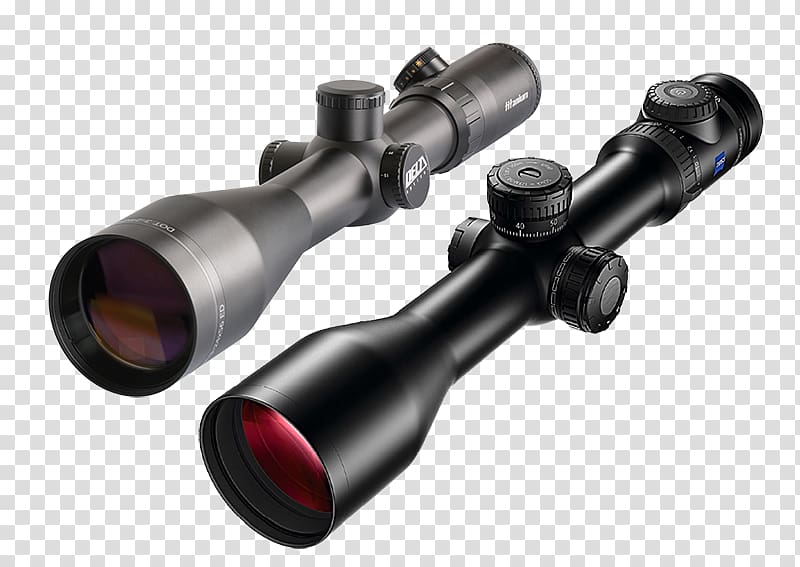 Telescopic sight Carl Zeiss Sports Optics GmbH Hunting Reticle, Two binoculars transparent background PNG clipart