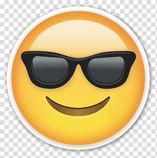 yellow emoticon illustration, Emoticon Sunglasses transparent background PNG clipart