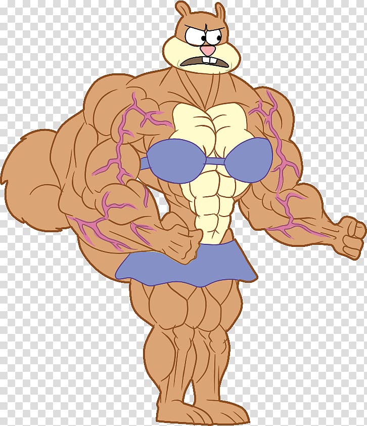 Sandy Cheeks Starfire Muscle Female Animation, hand-drawn animation transparent background PNG clipart