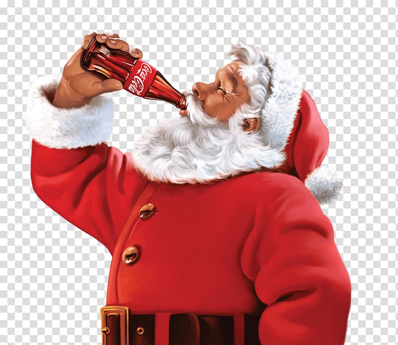 The Coca-Cola Company Fizzy Drinks Santa Claus, santa\'s sleigh transparent background PNG clipart