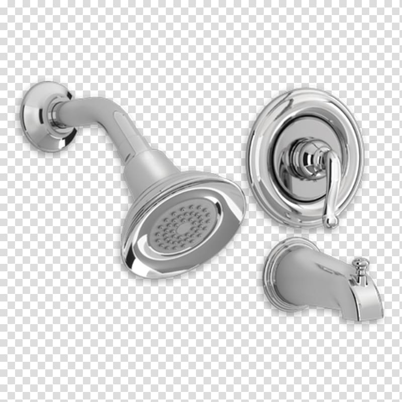 Shower Bathtub Pressure-balanced valve Brushed metal Tap, shower transparent background PNG clipart