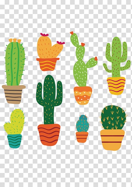 Cartoon Cactus Potted Plant Plant Cactus PNG , Cacto Clipart