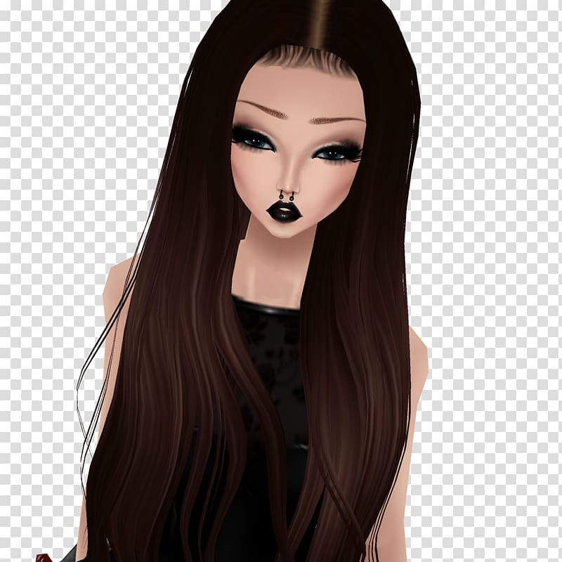 Black hair Brown hair Mannequin, girl avatar transparent background PNG clipart